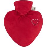 Kruik rood hart met inhoud van 1 liter - Warmwaterkruiken van duurzaam/gerecycled kunststof - Valentijn cadeautje