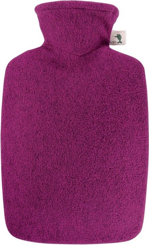 Kruik fuchsia roze met inhoud van 2 liter - Warmwaterkruiken met vilt look hoes/kruikenzak