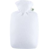 Kruik fleece wit met inhoud van 1,8 liter - Warmwaterkruiken met fleece hoes/kruikenzak