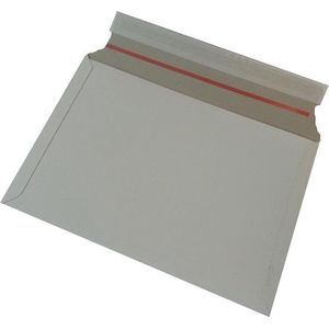 50x Witte kartonnen enveloppen met sluitstrip 38 x 26 cm - Enveloppen