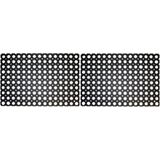 2x Rubberen deurmat - 60 x 40 cm - buitenmat - Deurmatten/buitenmatten