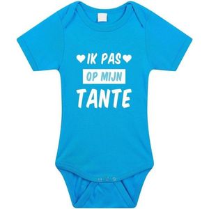 Bellatio Decorations - Rompertje - Blauw - 100% Katoen - Tekst Ik Pas Op Mijn Tante