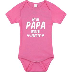 Bellatio Decorations - Rompertje - Roze - Katoen - Mijn Papa Is De Liefste