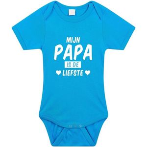 Bellatio Decorations - Rompertje - Blauw - 100% Katoen - Tekst: Mijn papa is de liefste