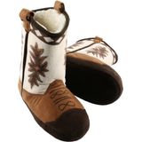 Bruine cowboylaars sloffen voor kinderen - Western sloffen - Cowboy pantoffels voor jongens/meisjes