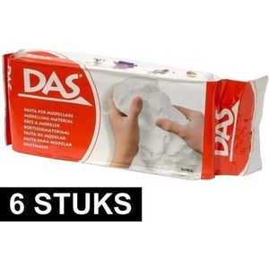 6x  DAS boetseer klei wit 500 gram