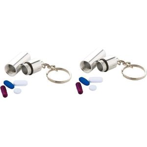 Pillendoosjes - Zilver - Aluminium - 2 Stuks