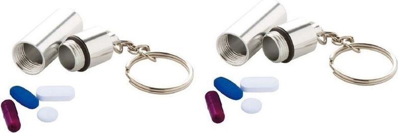 Pillendoosjes - Zilver - Aluminium - 2 Stuks