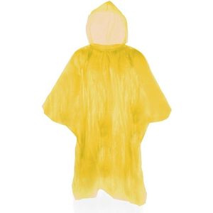 50x Voordelige wegwerp regenponcho voor volwassenen - Geel