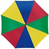 2x Gekleurde kinder paraplu's 72 cm - Paraplu's voor kinderen