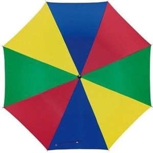 3x Gekleurde kinder paraplu's 72 cm - Paraplu's voor kinderen