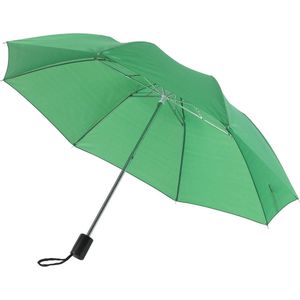 3x Opvouwbare paraplus donkergroen 85 cm - Uitklapbare paraplu's