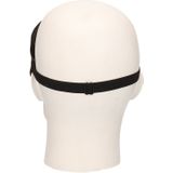 3x Bellatio design luxe slaapmasker/ reismasker met  zachte vulling zwart  - Zeer comfortabel - Voor thuis en op reis