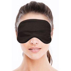 10x Bellatio design luxe slaapmasker/ reismasker met  zachte vulling zwart  - Zeer comfortabel - Voor thuis en op reis