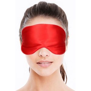 2x Luxe slaapmasker/ reismasker met  zachte vulling rood - Slaapmaskers