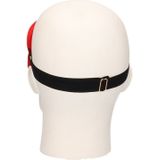 3x Bellatio design luxe slaapmasker/ reismasker met  zachte vulling rood  - Zeer comfortabel - Voor thuis en op reis