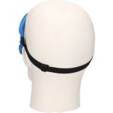 2x Bellatio design luxe slaapmasker/ reismasker met  zachte vulling blauw  - Zeer comfortabel - Voor thuis en op reis