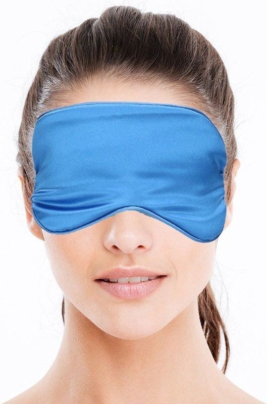 Slaapmasker - Blauw - Imitatie Zijde - Verstelbaar - 2x