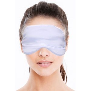 3x Bellatio design luxe slaapmasker/ reismasker met  zachte vulling baby blauw  - Zeer comfortabel - Voor thuis en op reis