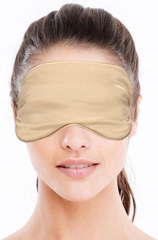 Slaapmasker - Goud - Imitatie Zijde - 2x Verstelbaar