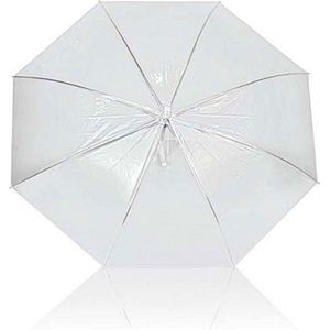2x Transparant plastic paraplus 92 cm  -  Paraplu's