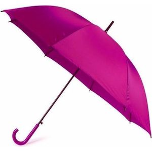 3x Fuchsia paraplu's 107 cm polyester/kunststof - Paraplu's