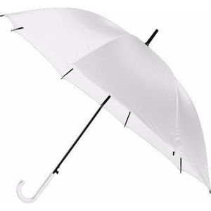 3x Witte automatische paraplus 107 cm  - Paraplu's