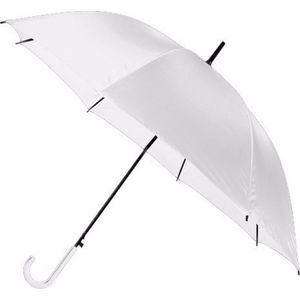 Automatische paraplu - 3x - wit - dia 107 cm - 82 cm lang - regen - polyester/metaal - Paraplu's