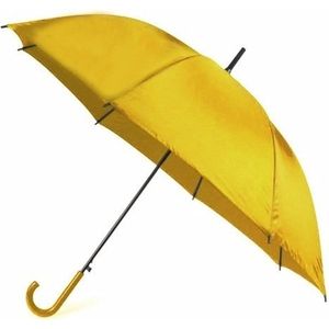 2x Gele paraplu's 107 cm polyester/kunststof - Paraplu's