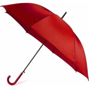 3x Rode paraplus 107 cm polyester/kunststof - Paraplu's
