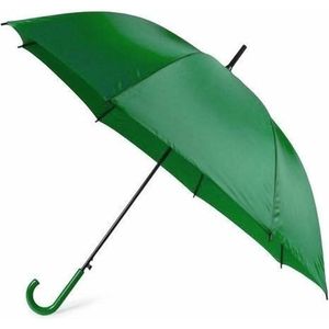 2x Groene paraplu's 107 cm polyester/kunststof - Paraplu's