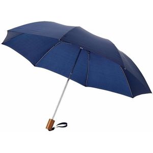 2x Voordelige mini paraplus navy 93 cm - Paraplu's