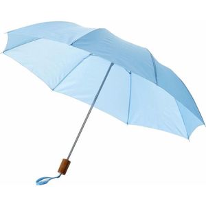 2x Voordelige mini paraplus lichtblauw 93 cm - Paraplu's