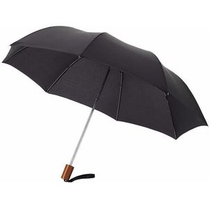 3x Kleine paraplus zwart 93 cm  -  Paraplu's