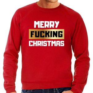 Foute Kersttrui - Merry Fucking Christmas - Rood - Kerstkleding
