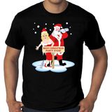 Bellatio Decorations - Fout Kerst T-shirt - Zwart - Plus Size - XXXL
