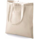 10x Katoenen schoudertasjes naturel 42 x 38 cm - 10 liter - Shopper/boodschappen tas - Cotton bag - Draagtas