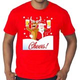 Bellatio Decorations - Fout Kerst T-Shirt - Rood - 100% Katoen