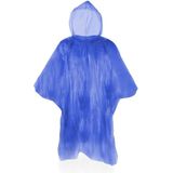 Wegwerp Regenponcho - Blauw - Kunststof - 10 Stuks