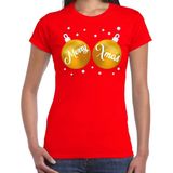 Bellatio Decorations - Fout Kerst T-shirt - Rood - Katoen
