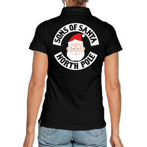 Foute kerst polo poloshirt Sons of Santa North Pole - voor dames - kerstkleding christmas outfit