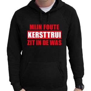 Bellatio Decorations - Foute Kerst - Hoodie - Zwart - Mijn foute kersttrui zit in de was
