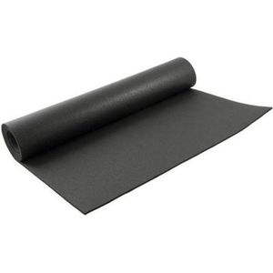 Zwarte yogamat/sportmat 180 x 60 cm - Sportmatten voor o.a. yoga, pilates en fitness