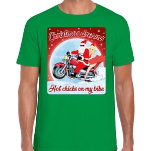Bellatio Decorations - Christmas Dreams - T-shirt - Groen - Katoen