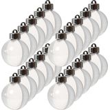 20x Acryl Transparante DIY Kerstballen 5 cm - Zelf Kerstballen Maken