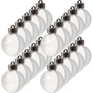 20x Acryl Transparante DIY Kerstballen 5 cm - Zelf Kerstballen Maken