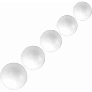 5x Hobby/DIY piepschuim bal/bol 7 cm - Kerstballen maken - Knutselen basis materialen/hobby materiaal
