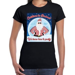 Fout kerst shirt Christmas in Brabant zwart voor dames
