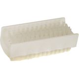 5x Witte nagelborstel tweezijdig bezet - Persoonlijke verzorging - Kunststof / kunstvezel