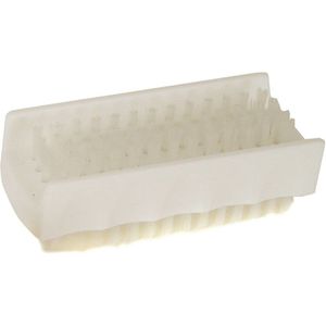 5x Witte nagelborstel tweezijdig bezet - Persoonlijke verzorging - Kunststof / kunstvezel